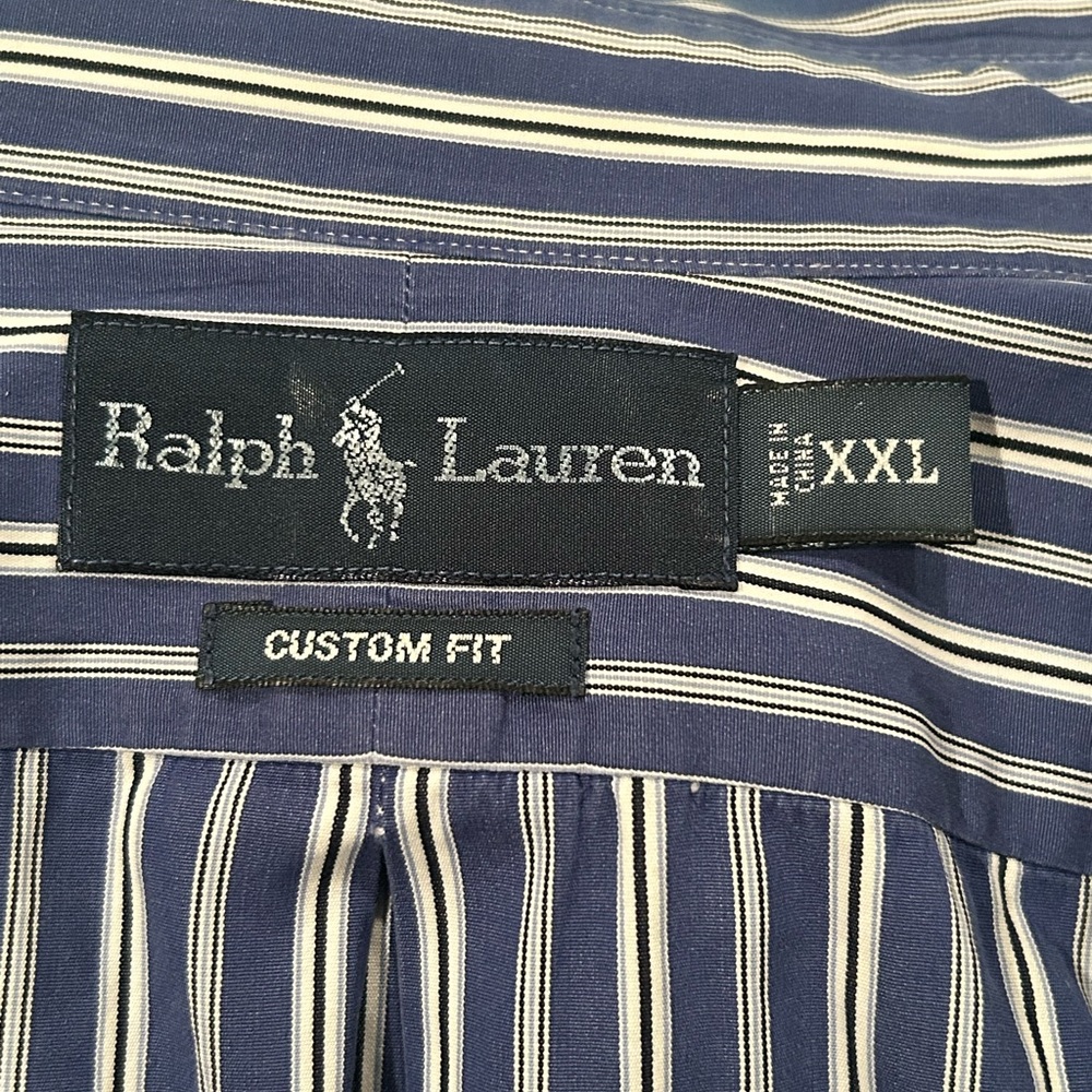Ralph Lauren Blue Striped Shirt XXL